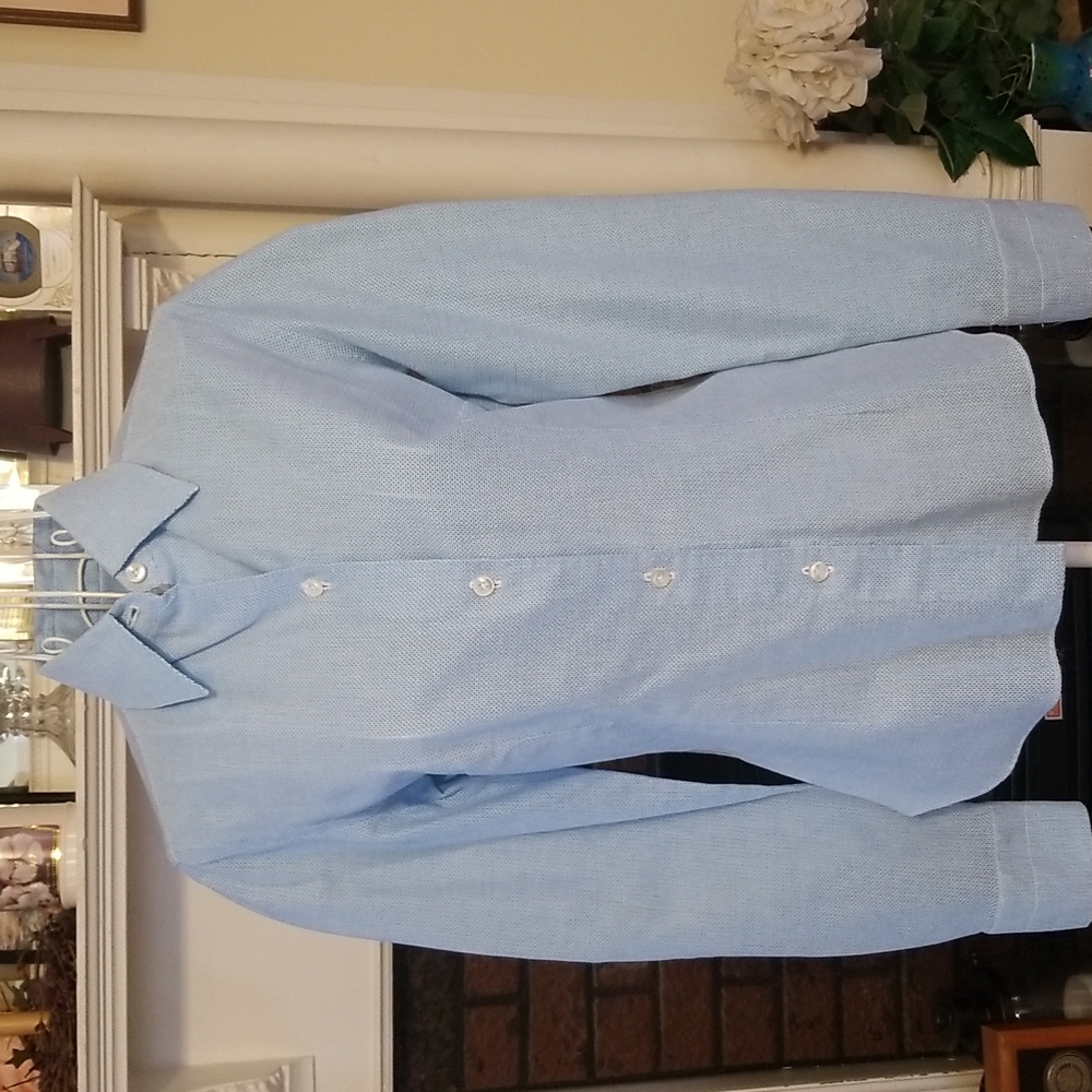 Borrelli blue button down shirt